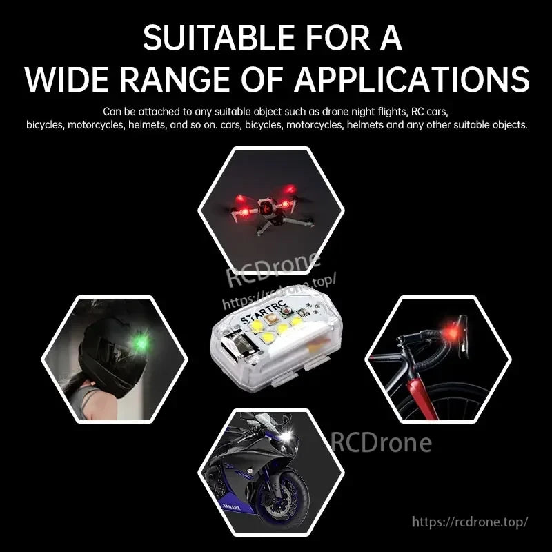 STARTRC LED Night Flight, LED Night Flight enhances visibility in the dark for drones, RC cars, bikes, motorcycles, and helmets. Compact with multiple modes, ideal for nighttime use.