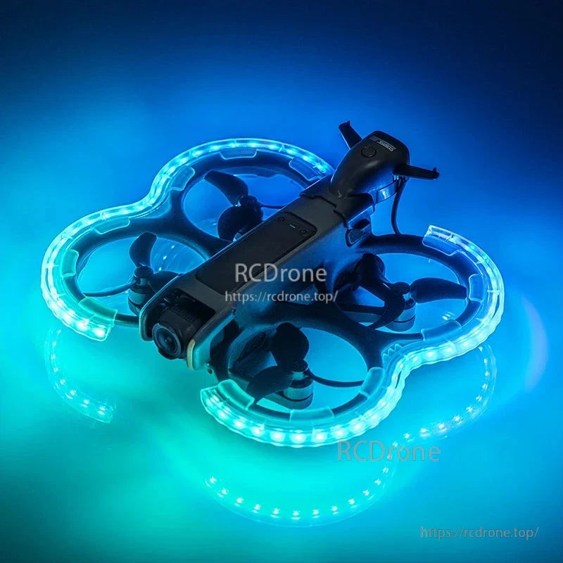 STARTRC LED Propeller Guard, Glowing, rechargeable LED propeller guard for DJI Avata 2, offering anti-collision protection with bright lights and durable bumper design.