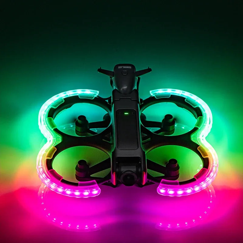 STARTRC LED Propeller Guard, Luminous anti-collision ring for DJI Avata 2 drone, with 7 LED modes for propeller and frame protection during FPV flight.