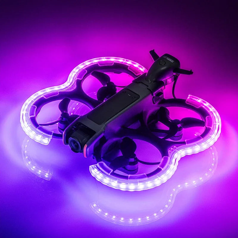 STARTRC LED Propeller Guard, The STARTRC Luminous Anti-Collision Ring is a drone accessory for DJI Avata 2, providing propeller and frame protection during FPV flight.