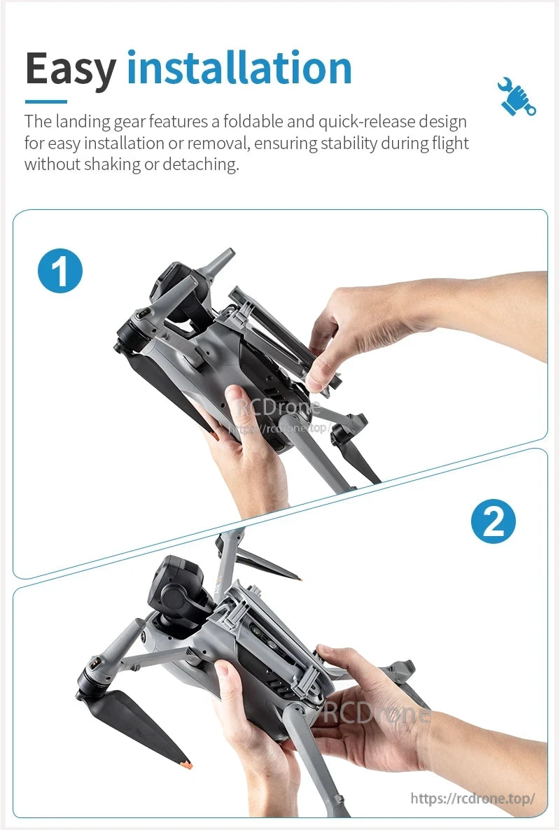 STARTRC Landing Gear, Foldable quick-release landing gear for stable, easy installation.