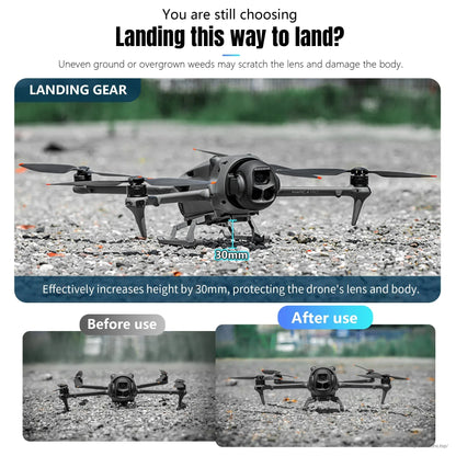 STARTRC Landing Gear, This foldable skid provides flexibility and protection for DJI Mavic 4 Pro landing, suitable for uneven terrain or vegetation.