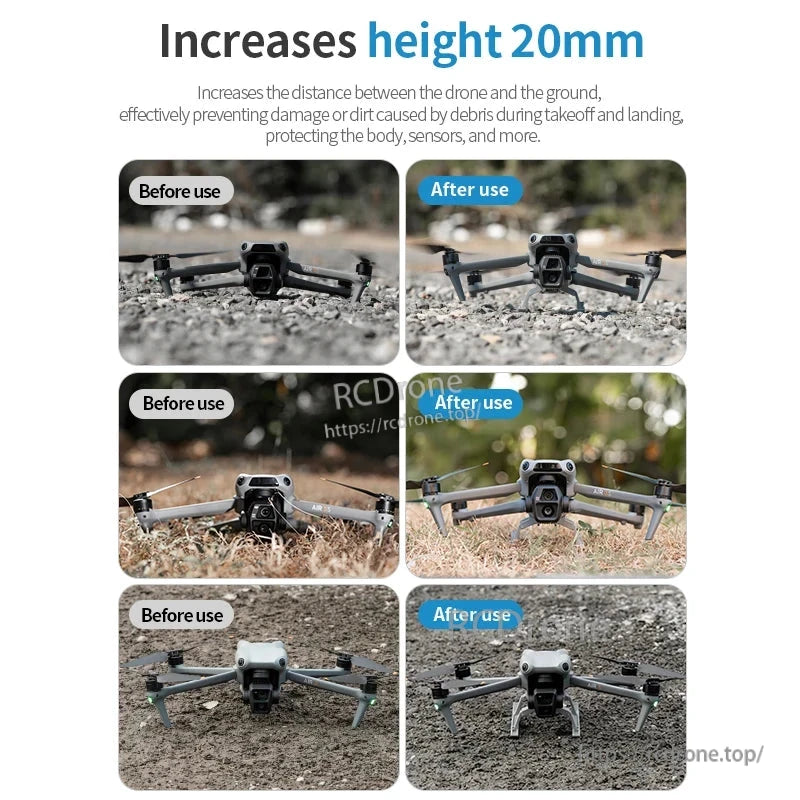 STARTRC Landing Gear, Increases drone height by 20mm for better protection during takeoff and landing, improving clearance to safeguard body, sensors, and components.