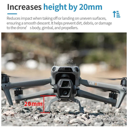 STARTRC Landing Gear, Adds 20mm height, cushions landings on rough terrain, and safeguards drone body, gimbal, and propellers during takeoff and landing.