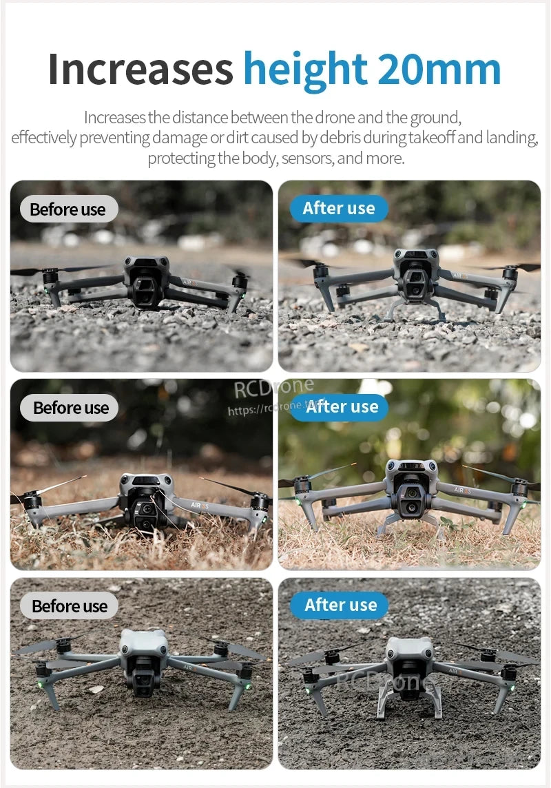 STARTRC Landing Gear, Increases drone height by 20mm, protecting body and sensors during takeoff and landing.