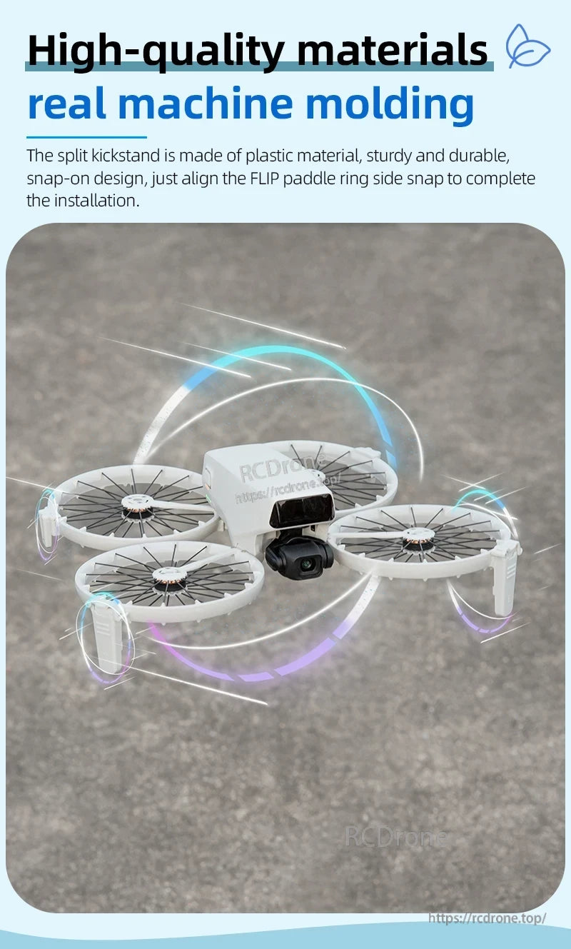 STARTRC Landing Gear, High-quality plastic kickstand, snap-on design for easy drone installation.
