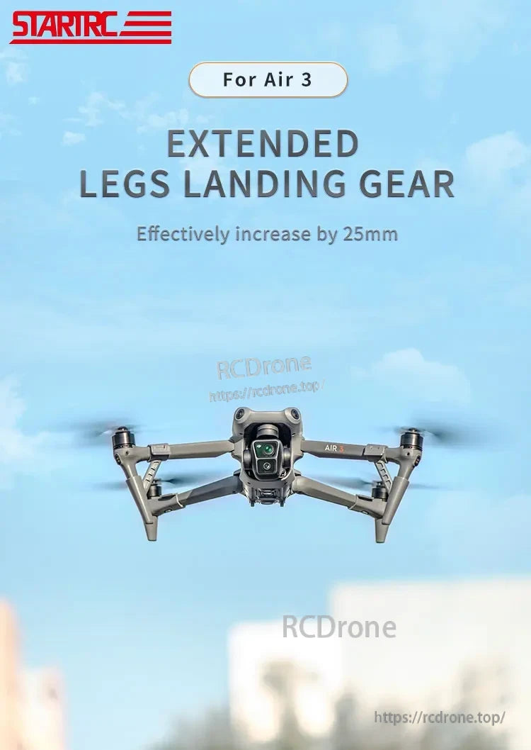 STARTRC Landing Gear, STARTRC Extended Legs Landing Gear for Air 3, effectively increases height by 25mm.