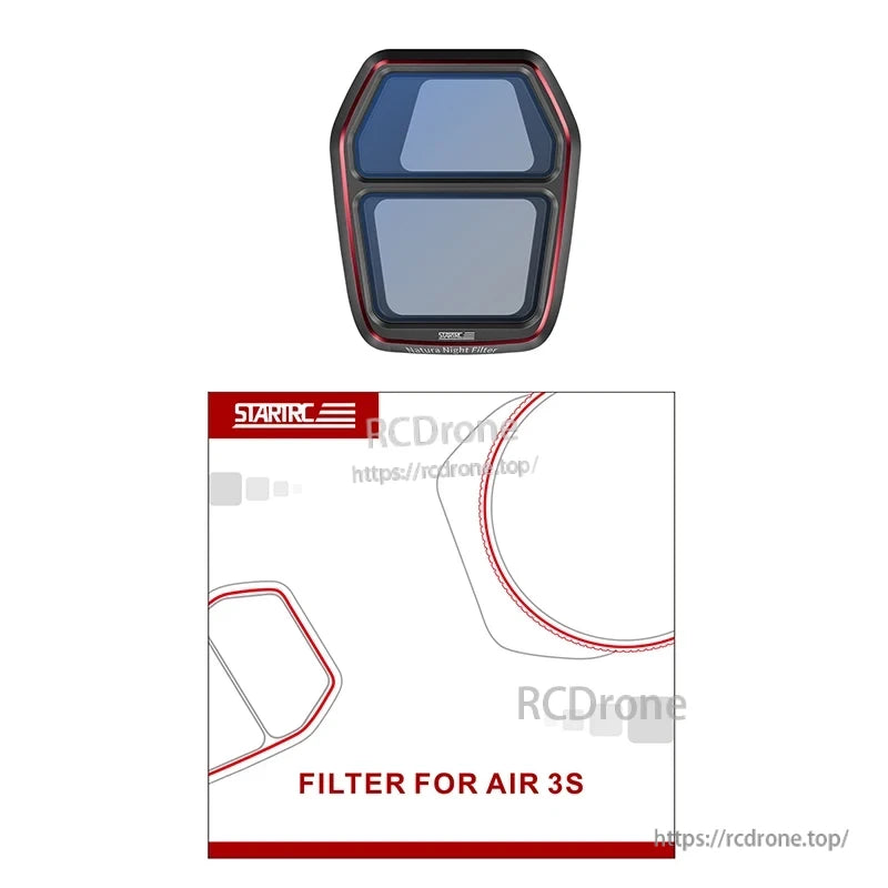 STARTRC Lens Filter for DJI Air 3S/Air 3 – CPL, UV, Natural Night Clip-on Aluminum Alloy Filters, 3.4g–5.8g