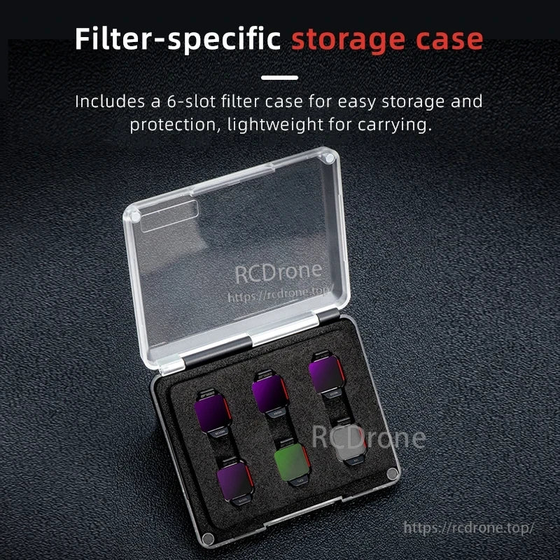 STARTRC Lens Filter, Lightweight 6-slot storage case for filters, offering easy organization, protection, and portability.