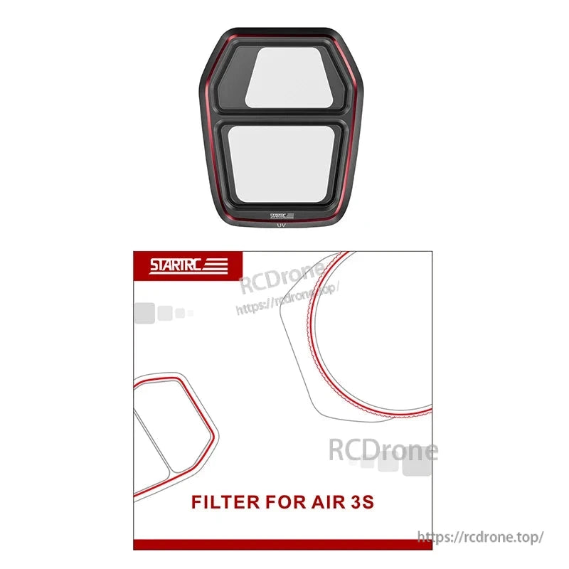 STARTRC Lens Filter, This clip-on lens filter for DJI Air 3S/Air 3 features CPL, UV, and natural night modes for high-quality aerial photography.