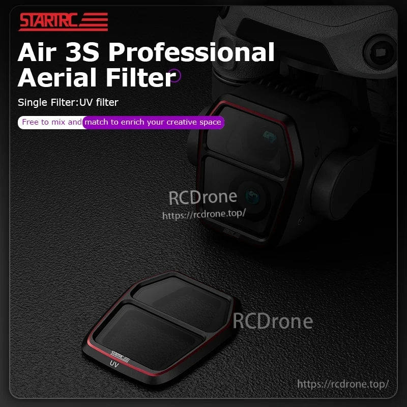 STARTRC Lens Filter, STARTRC Air 3S Professional Aerial Filter offers UV protection and customizable mix-and-match options for creative aerial photography enhancement.