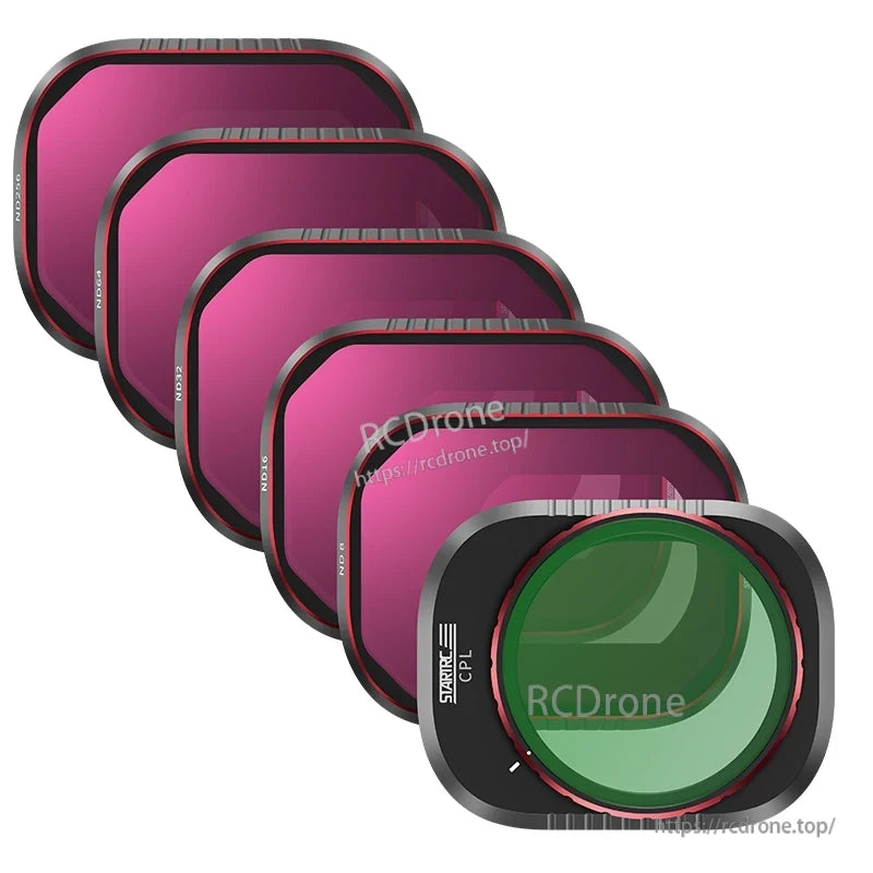 STARTRC Lens Filter, The ND16 filter slows shutter speed by 4 stops, suitable for mid-day and mild sun conditions without affecting image color.