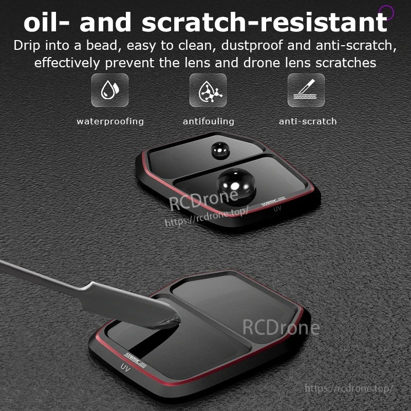 STARTRC Lens Filter, Durable, waterproof lens filter with oil- and scratch-resistant coating, anti-fouling properties, and easy cleaning.