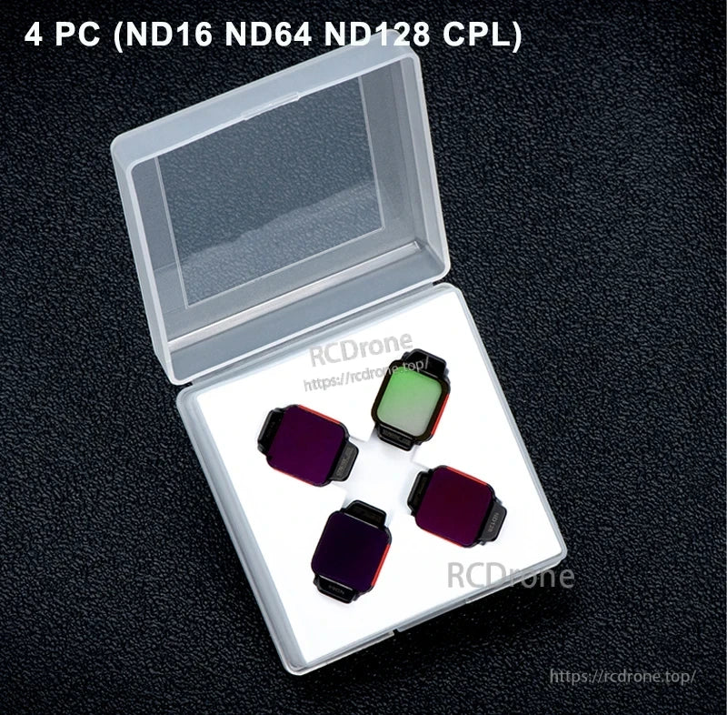 STARTRC Lens Filter, The camera includes filters for exposure control, minimizing reflections, and enhancing contrast, as well as a UV filter for protection.