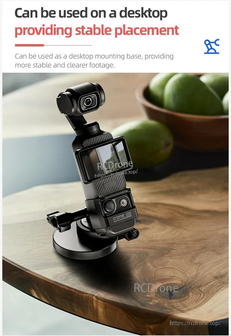 STARTRC Magnetic Mount Bracket, STARTRC magnetic mount offers stable desktop placement, compact design, and adjustable camera angle for clearer footage.