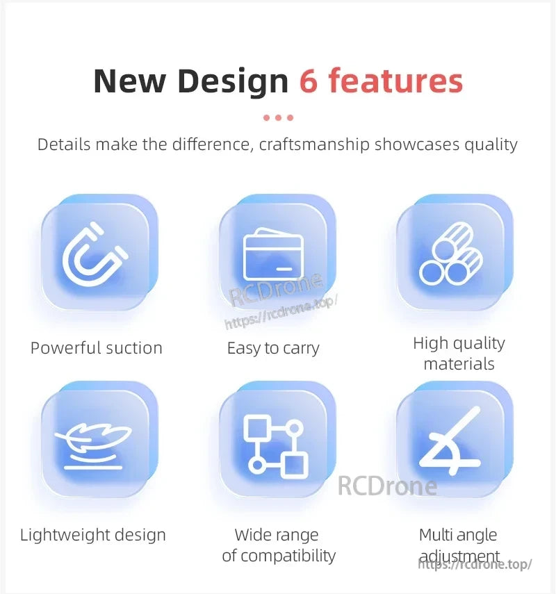 STARTRC Magnetic Mount Bracket, New drone design: powerful suction, lightweight, portable, durable materials, wide compatibility, and multi-angle adjustment for versatile use.
