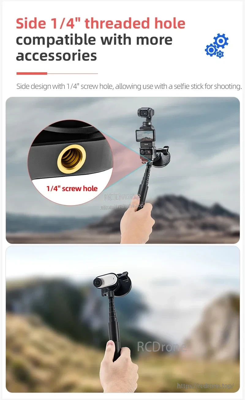 STARTRC Magnetic Mount Bracket, Magnetic mount with 1/4" threaded hole for accessories and selfie stick use