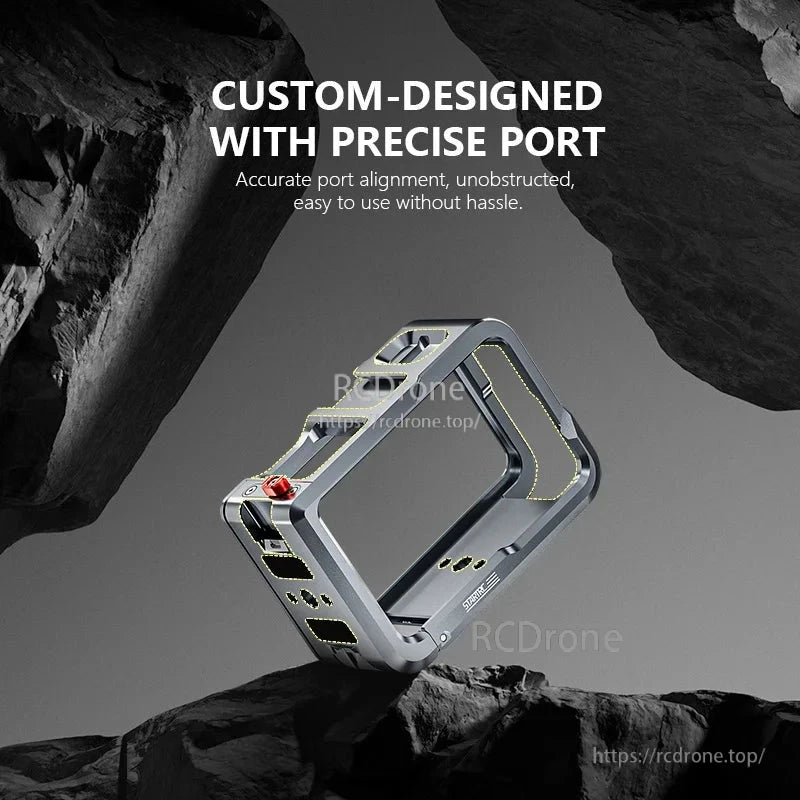 Custom-designed metal cage with precise port alignment, unobstructed access, easy to use.