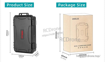 Waterproof IP67 ABS case with custom foam fits DJI Action 5 Pro/4/3; 252x160x75mm, durable and portable for safe storage and transport.