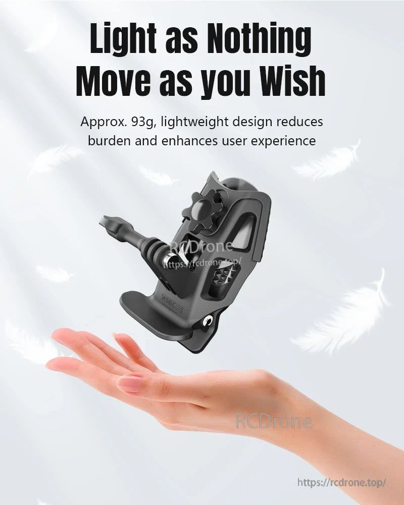 STARTRC Motorcycle Helmet Chin Mount Clip Bracket, Lightweight helmet mount, 93g, enhances mobility and comfort with minimal burden.