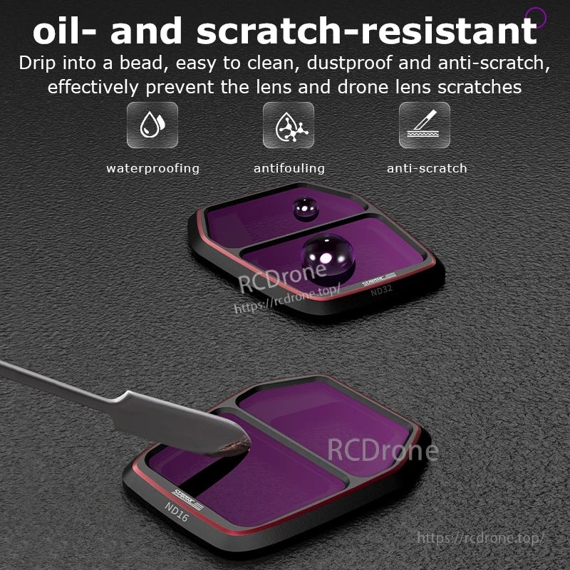 STARTRC ND Filters feature oil- and scratch-resistant, waterproof, anti-fouling, and easy-to-clean properties, providing durable lens protection.