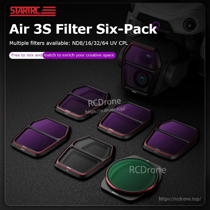 STARTRC ND Filter, STARTRC Air 3S Filter Six-Pack with ND UV CPL options
