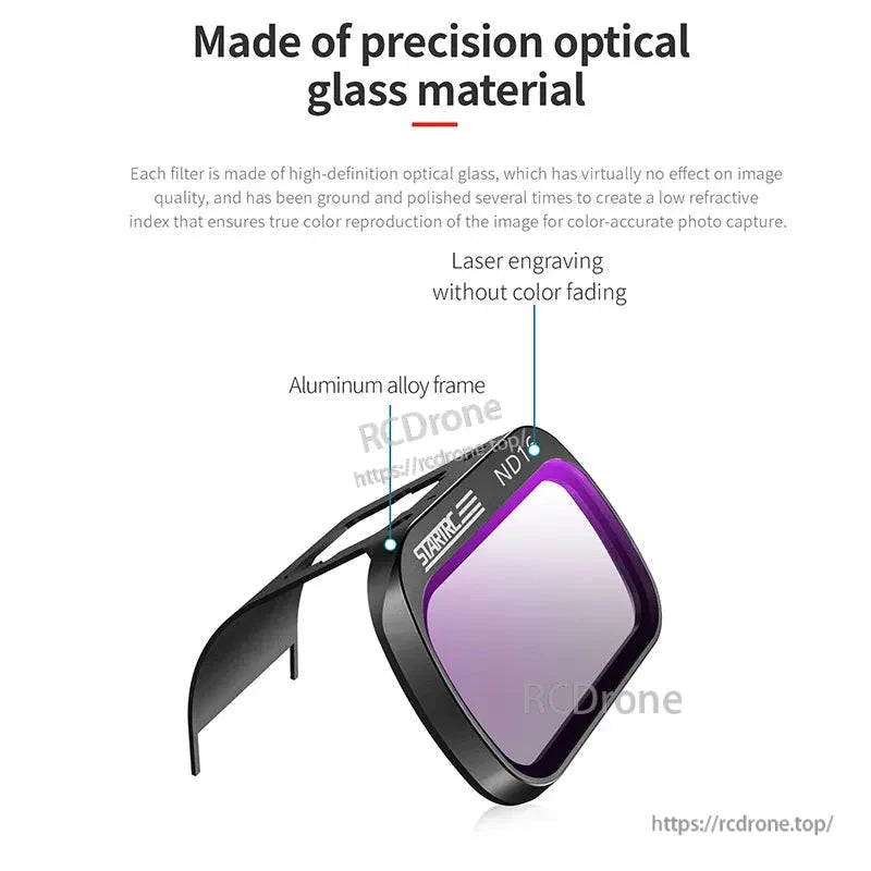 STARTRC (StartRC) ND Fil, Each filter is made of high-definition optical glass with virtually no effect on image quality, ensuring true color reproduction.