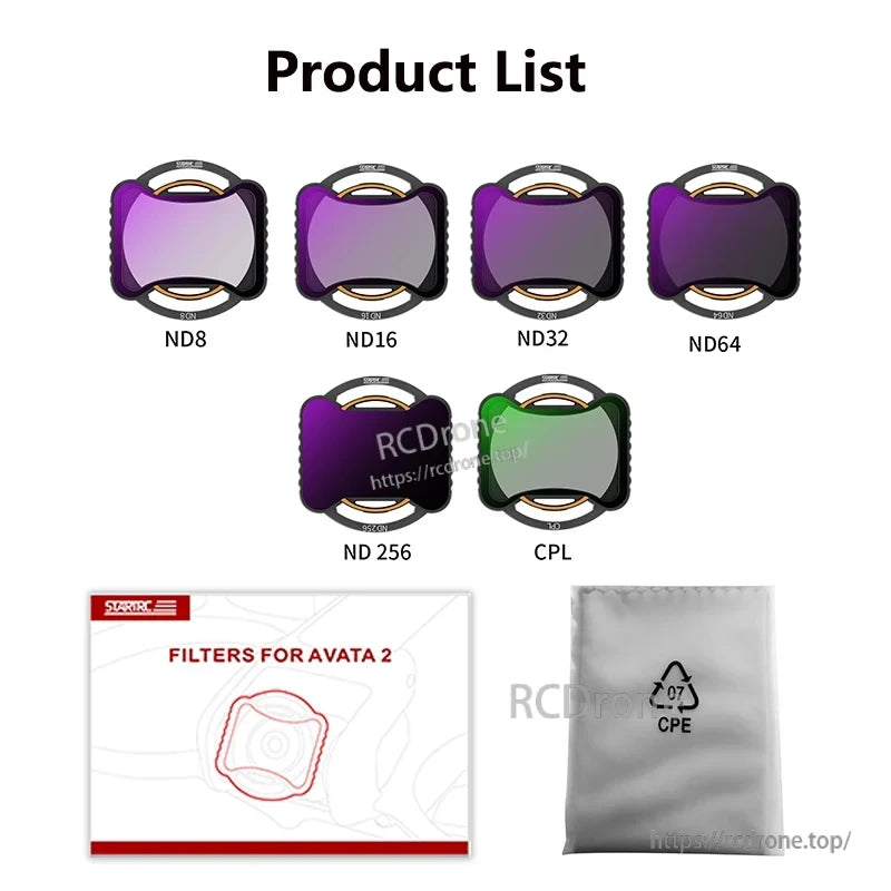 STARTRC ND Filters for Avata 2 with CPL and Storage Bag