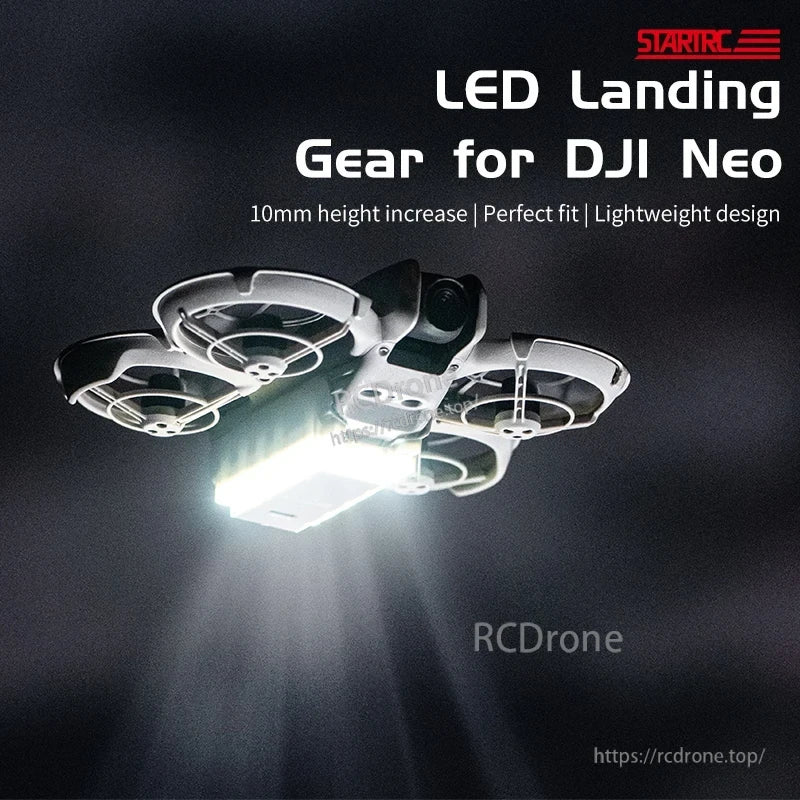 STARTRC NEO LED Landing Gear, LED Landing Gear for DJI Neo, 10mm height increase, perfect fit, lightweight design