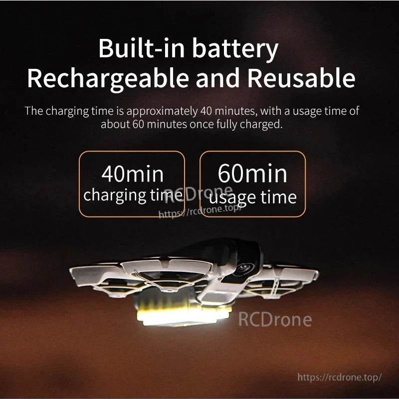 STARTRC NEO LED Landing Gear, Rechargeable battery: 40min charge, 60min flight. LED landing gear for night flying. Compatible with DJI NEO.