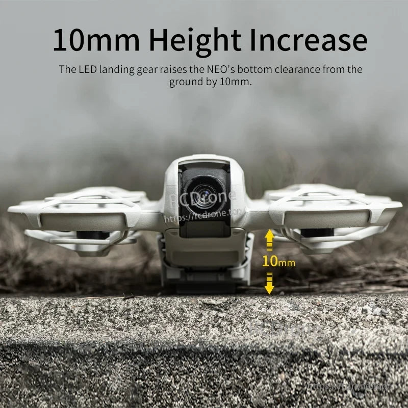 STARTRC NEO LED Landing Gear, 10mm height increase. LED landing gear raises NEO's bottom clearance by 10mm.