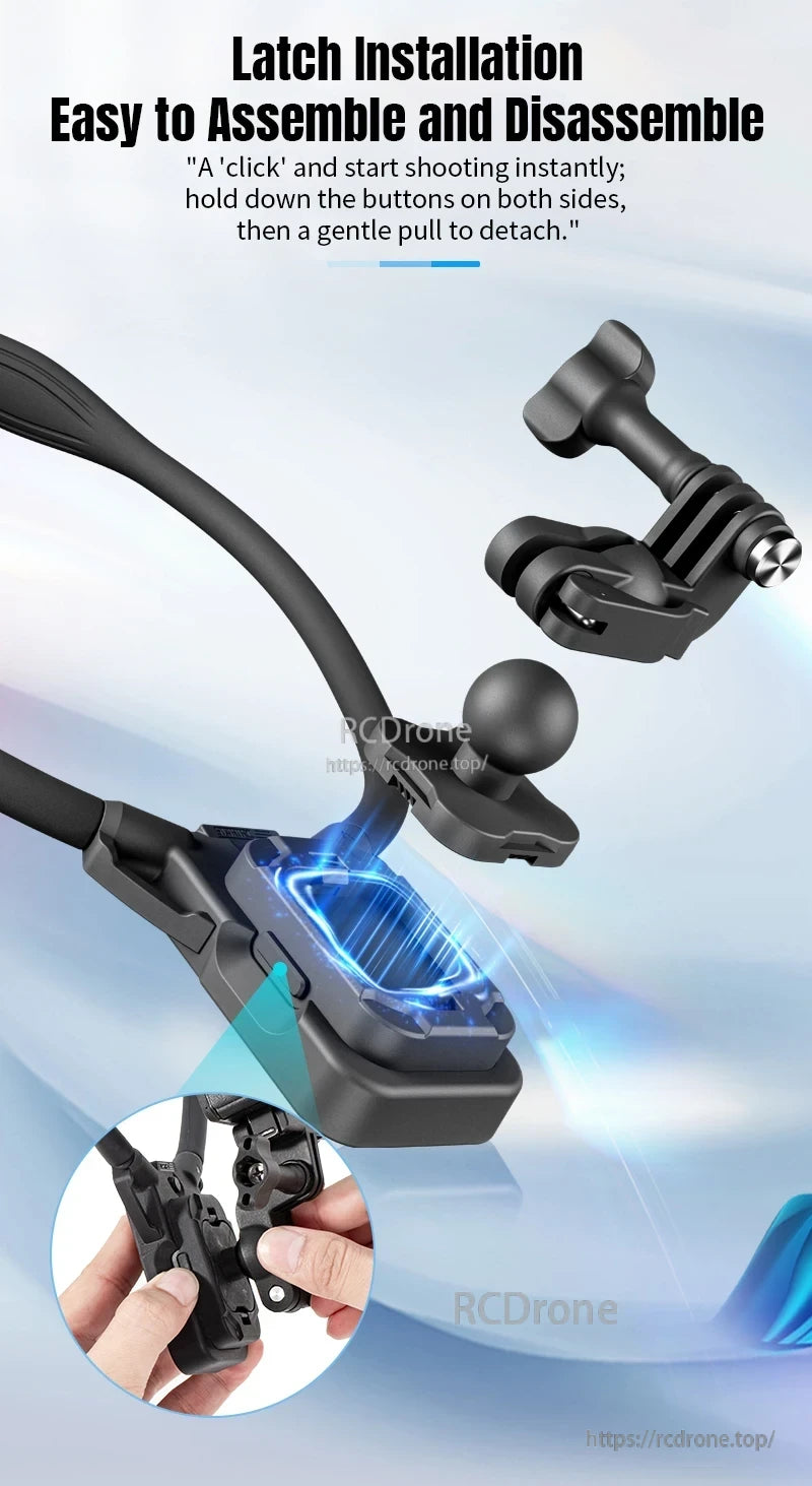 STARTRC Neck Hanging Mount Bracket, Easy to install and remove with a simple click-to-attach and press-pull-to-detach mechanism, ensuring quick assembly and disassembly.