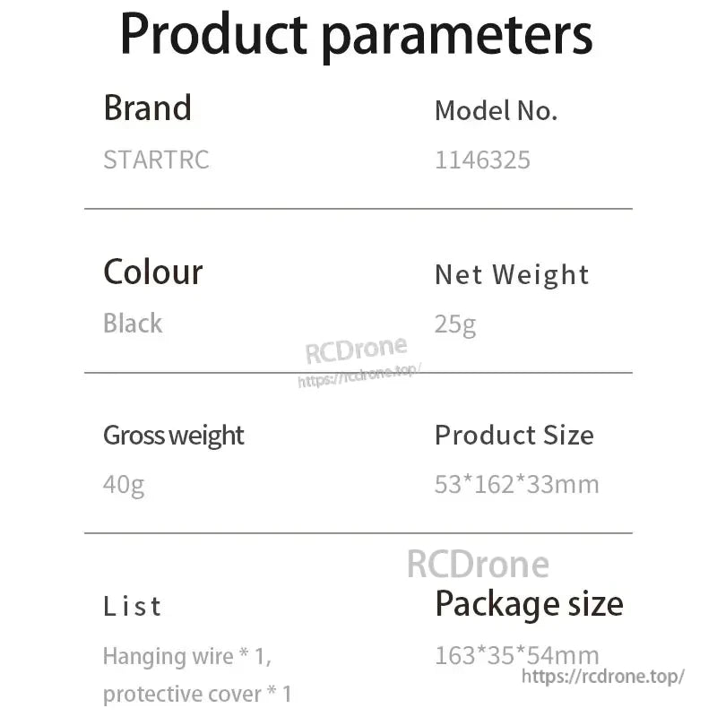 STARTRC Osmo Pocket 3 Case, STARTRC Osmo Pocket 3 black case, 25g, 53×162×33mm, includes hanging wire and protective cover for secure storage and portability.