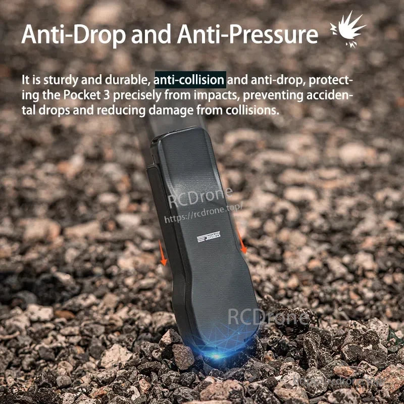 STARTRC Osmo Pocket 3 Case, The anti-drop, anti-pressure case safeguards Pocket 3 from impacts and collisions, enhancing durability and ensuring device safety.