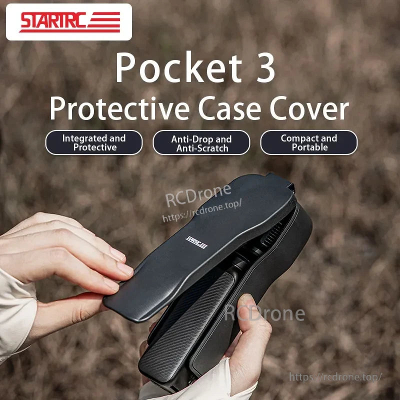 STARTRC Osmo Pocket 3 Case, STARTRC Pocket 3 case offers compact, portable design with integrated anti-drop and anti-scratch protection for durability and convenience. (24 words)