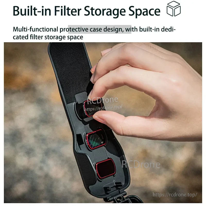 STARTRC Osmo Pocket 3 Case, Built-in filter storage space. Multi-functional protective case with dedicated slots for filters.