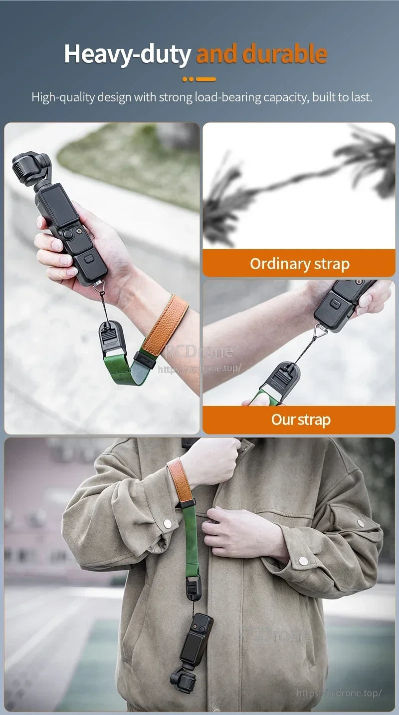 STARTRC Pocket 3 Wrist Strap, Durable, heavy-duty wrist strap with secure attachment and high load capacity, designed for Pocket 3 camera.