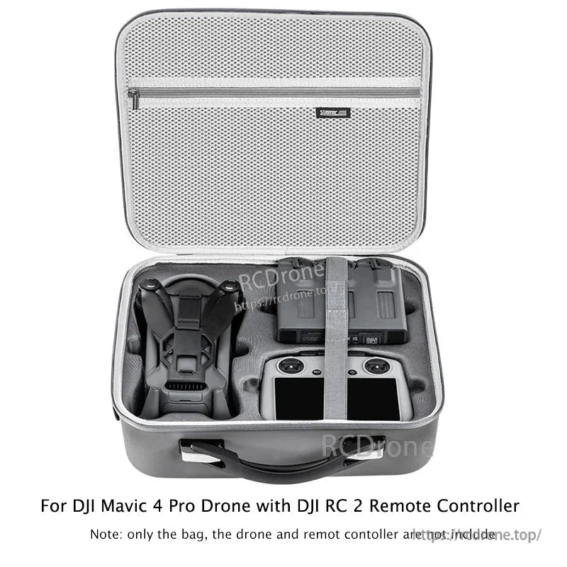 STARTRC Portable Shoulder Bag, STARTRC hard case fits DJI Mavic 4 Pro and RC 2 controller, with compartments for drone and accessories. Durable, protective, and portable.