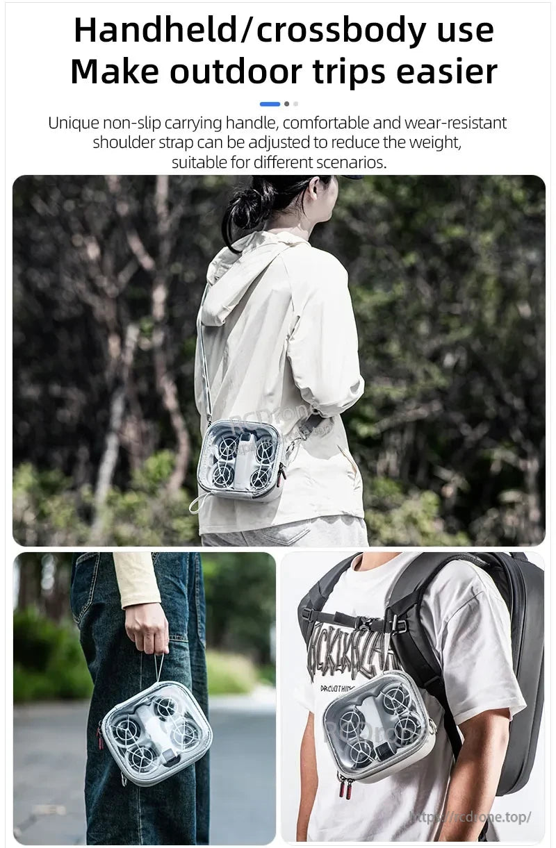STARTRC Portable Storage Bag, Portable drone bag, adjustable strap, handheld or crossbody, durable for outdoor use.
