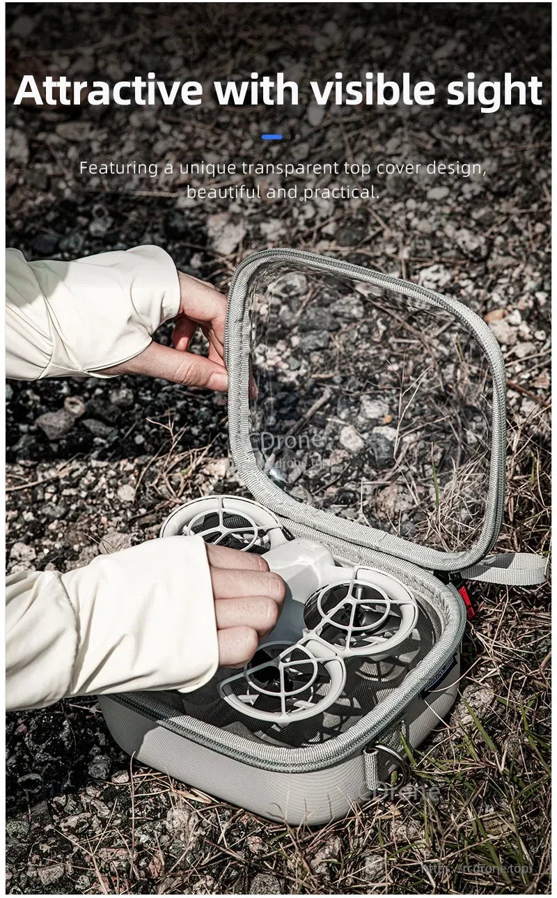 STARTRC Portable Storage Bag, An attractive portable storage bag has a transparent top cover for easy visibility.