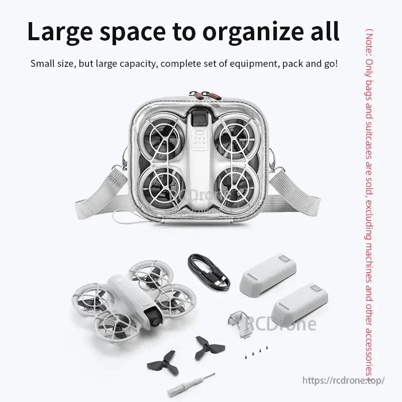 STARTRC Portable Storage Bag for DJI Neo – Transparent Hard Shell Travel Shoulder Handbag, Waterproof, Shock-Resistant Case