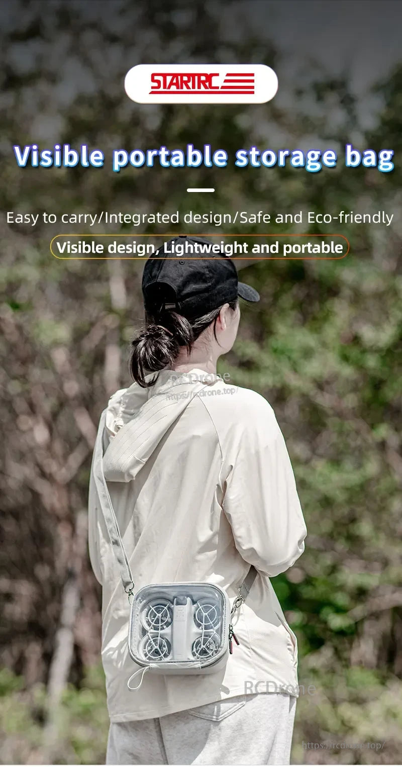 STARTRC portable storage bag offers clear visibility, lightweight eco-friendly design, and secure integrated construction for easy carrying and convenience. (24 words)