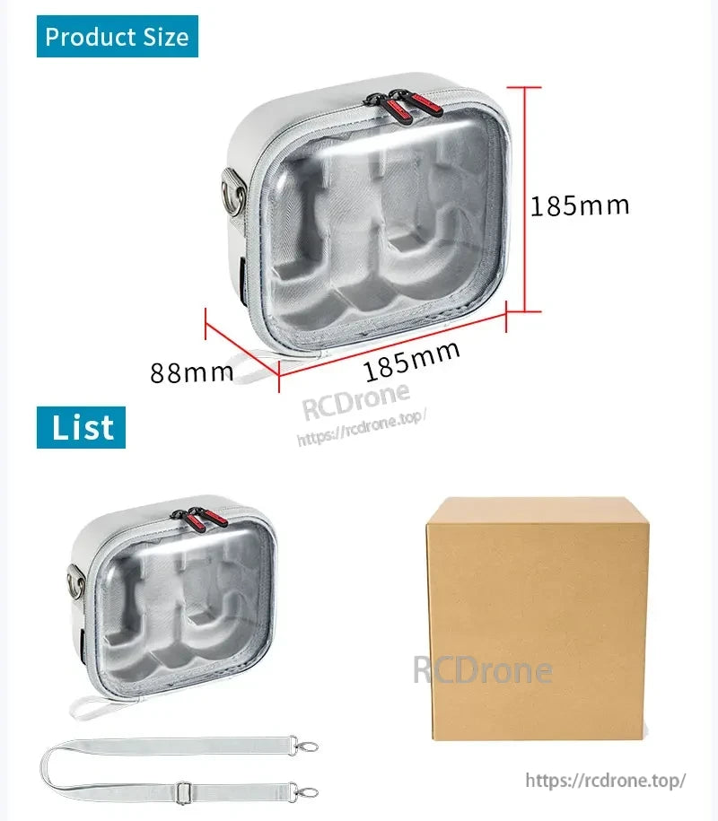 STARTRC Portable Storage Bag, A hard shell structure combining PC and PU materials provides pressure-resistance, shock-absorption, and drop-resistance.