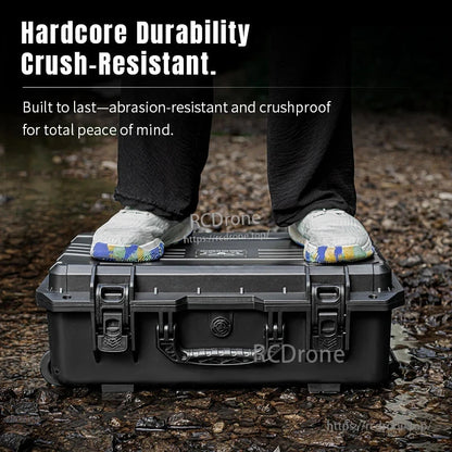 Introducing STARTRC Portable Trolley Case, designed specifically for DJI Mavic 4 Pro, Mavic 3, and Air 3S drones. Waterproof and crush-resistant, this carrying box ensures your gear remains safe during travel. Compatible with RC 2 and RC Pro 2 controllers, it the perfect companion for aerial enthusiasts.