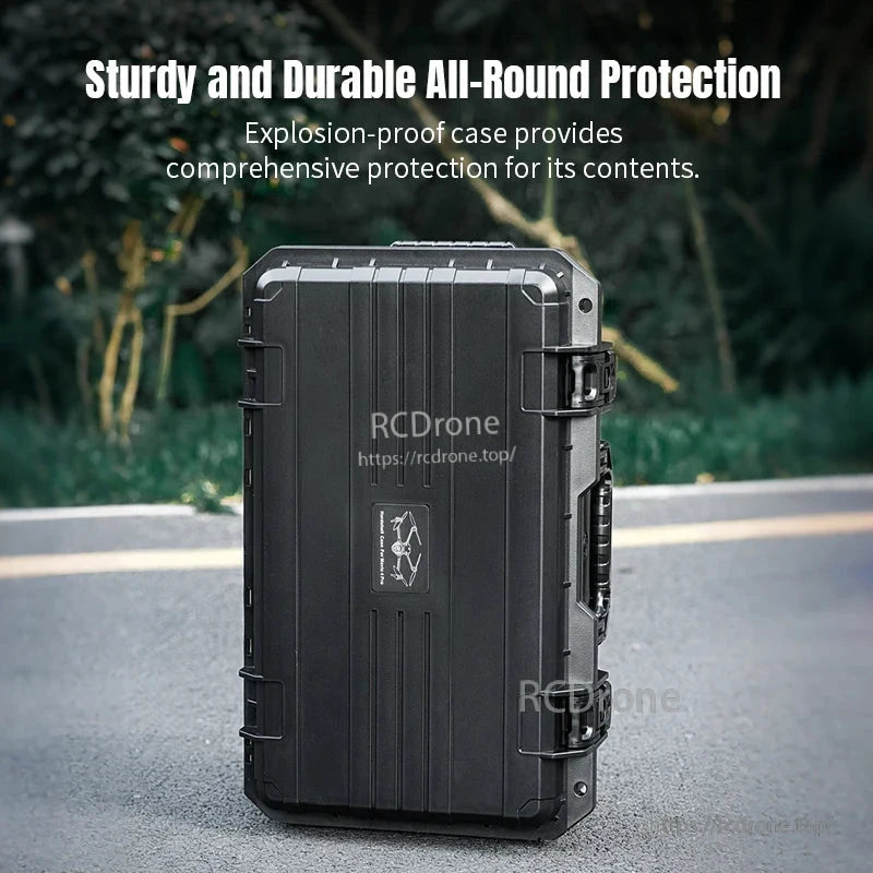 Sturdy durable all-round protection explosion-proof case for drone storage and transport.