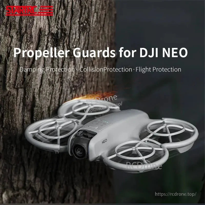 STARTRC Propeller Guard, STARTRC propeller guards for DJI NEO, lightweight TPU anti-collision rings, easy snap-on design for drone protection.