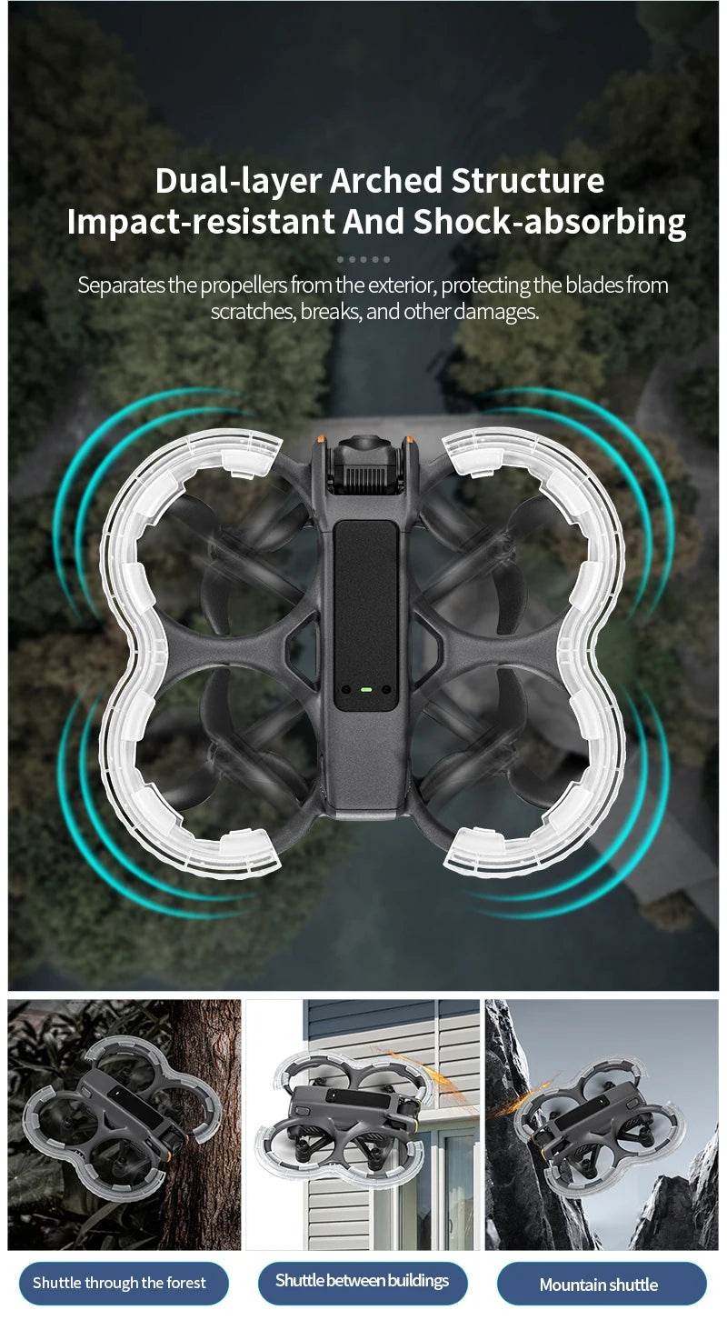 STARTRC Propeller Guard, Dual-layer arched guard offers impact and shock resistance, protecting propeller blades in forests, cities, and mountains.