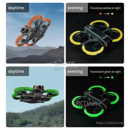 STARTRC Propeller Guard, Protects DJI Avata 2 drone with shock-absorbing propeller guard and fluorescent anti-collision cover for low-light visibility.