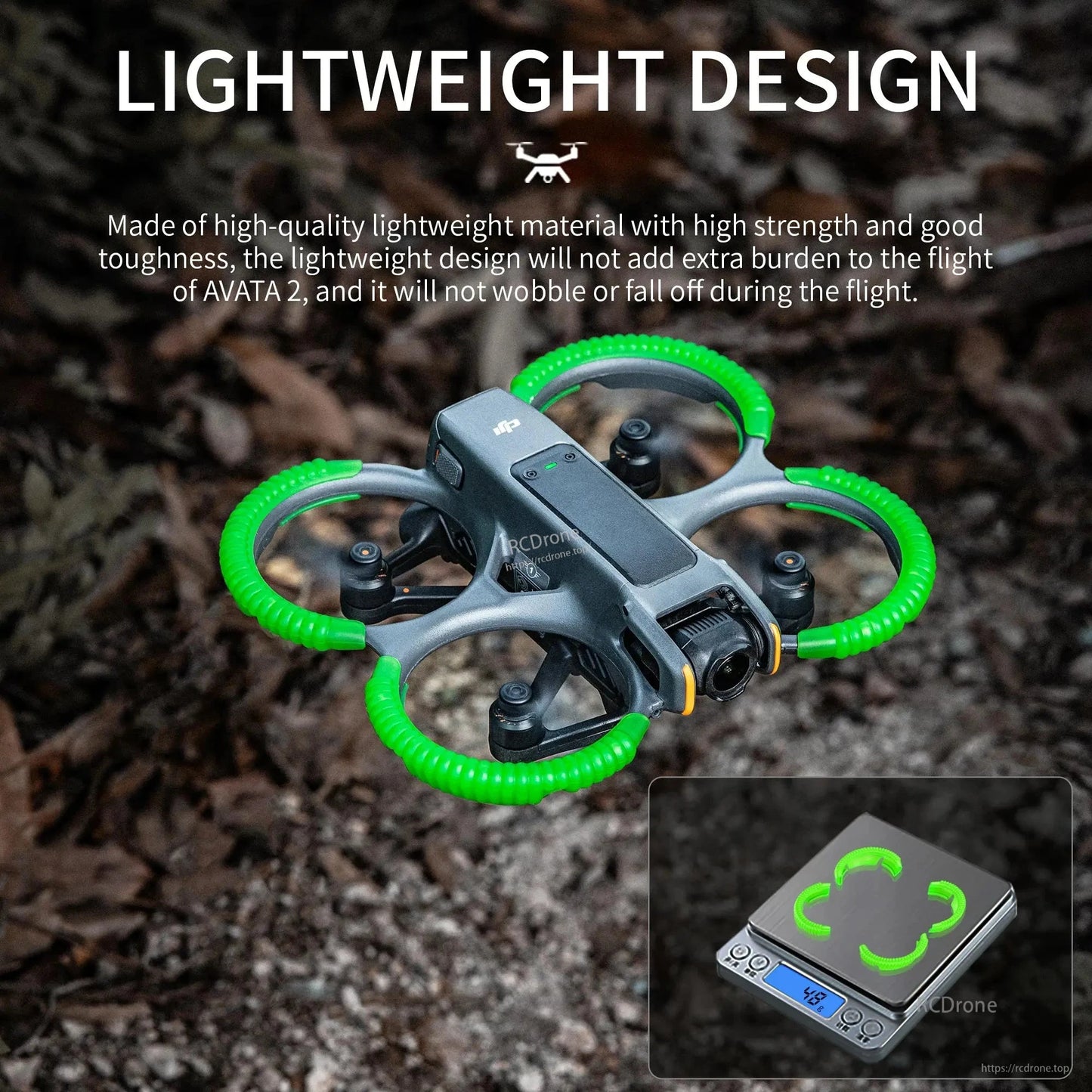 STARTRC Propeller Guard, Lightweight, durable drone with propeller guards and fluorescent anti-collision covers for stable, safe flight.
