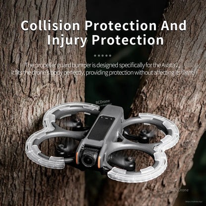 STARTRC Propeller Guard, Propeller guard bumper for Avata 2 offers collision and injury protection, lightweight, transparent, perfect fit, ensures safety without compromising flight performance.